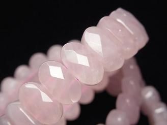 ローズクォーツとマザーオブパール R6345 Rose quartz × Cherry blossom agate bracelet /ローズクォーツ