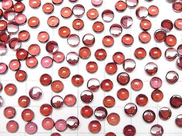 【動画】宝石質モザンビークガーネットAAA ラウンド カボション5×5mm 5個 サムネイル4