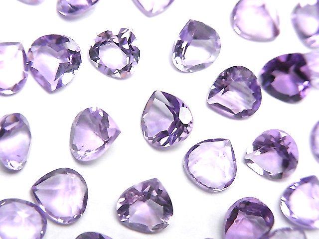 【動画】宝石質アメジストAAA ルース マロンファセットカット6×6mm 5粒の画像