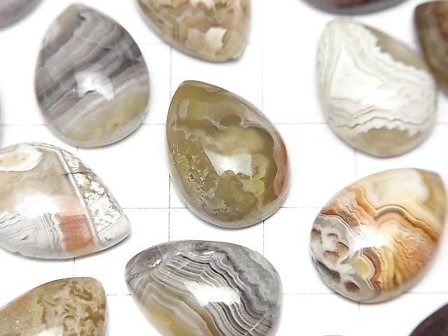 【動画】ラグナレースアゲート ペアシェイプ カボション18×13mm 2個 サムネイル2