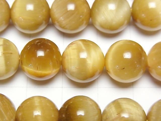 【動画】ゴールデンタイガーアイAAA ラウンド12mm 1/4連~1連(約34cm) サムネイル2