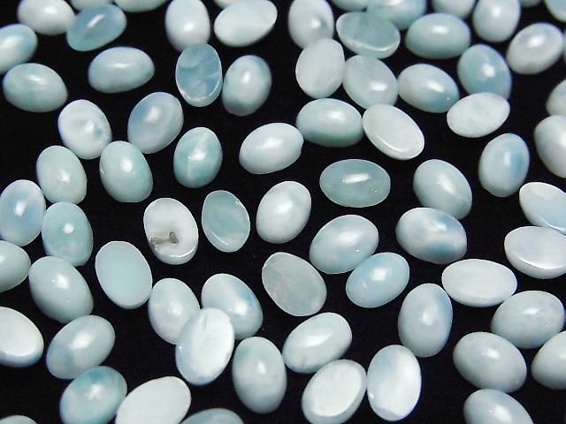 【動画】ラリマーAA++ オーバル カボション6×4mm 5個 サムネイル3