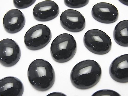オニキスAAA オーバル カボション12×10mm 4個の画像