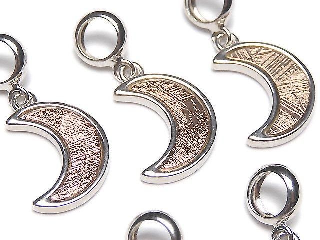 メテオライト 月モチーフペンダントトップ12×9×1.5mm ピンクゴールド SILVER925製の画像