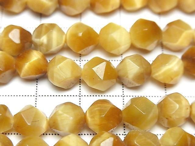 ゴールデンタイガーアイAA+ 20面ラウンドカット8mm 1連(約36cm) サムネイル2