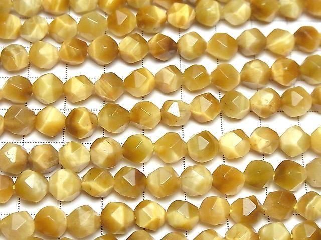 ゴールデンタイガーアイAA+ 20面ラウンドカット8mm 1連(約36cm) サムネイル3