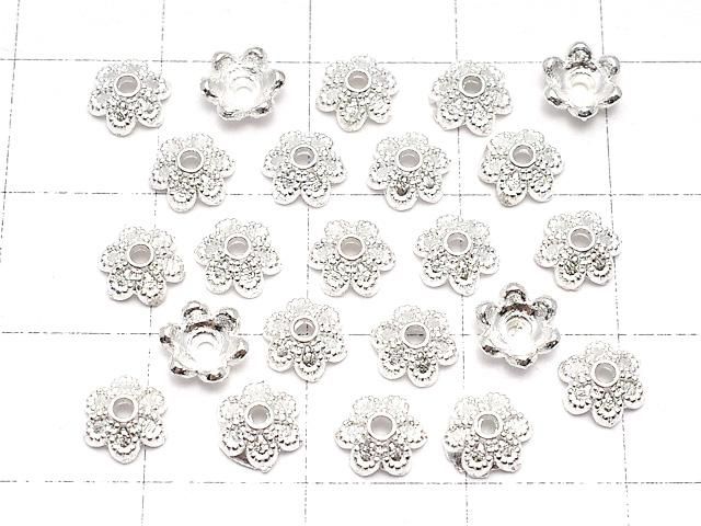 メタルパーツ ビーズキャップ6×6×2mm シルバーカラー 10個 サムネイル4