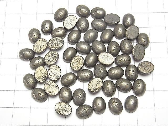 【動画】パイライト オーバル カボション10×8mm 5個 サムネイル4