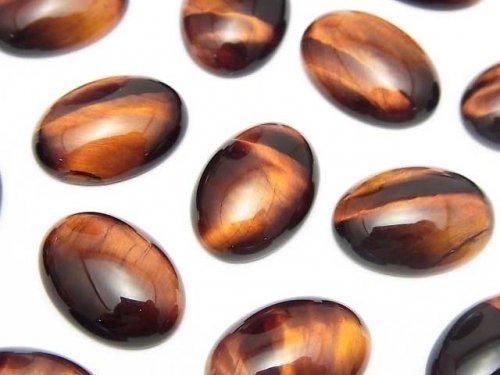 レッドタイガーアイAA++ オーバル カボション18×13mm 2個の画像