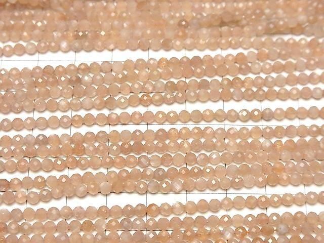 【動画】【素晴らしい輝き】オレンジムーンストーンAA++ ラウンドカット3mm 1連(約37cm) サムネイル3