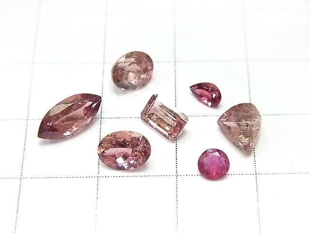 【動画】【1点もの】宝石質ピンクトルマリンAAA ルース ファセットカット 7粒セット NO.58 サムネイル3