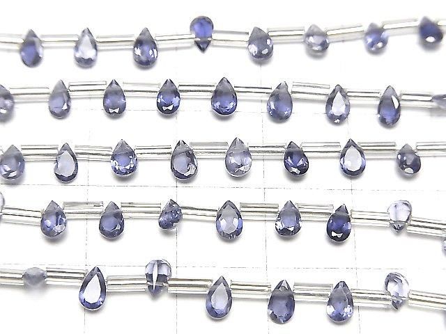 【動画】宝石質アイオライトAAA ペアシェイプ ファセットカット5×3mm 1連(18粒) サムネイル3
