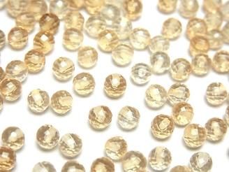 【動画】宝石質シトリンAAA 片穴ラウンドカット4mm 10粒