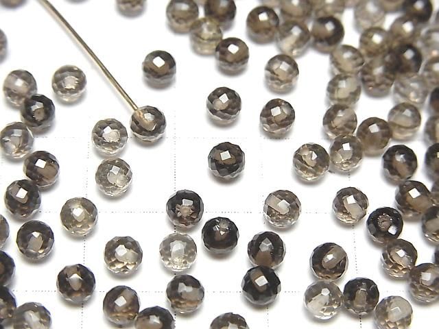 【動画】宝石質スモーキークォーツAAA 片穴ラウンドカット4mm 10粒 サムネイル3