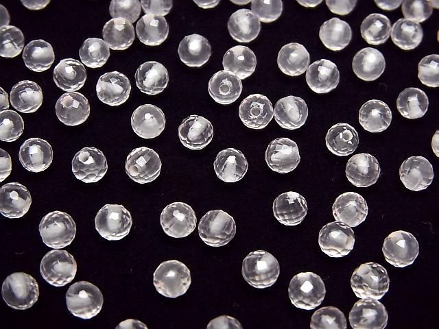 【動画】宝石質ローズクォーツAAA 片穴ラウンドカット4mm 10粒 サムネイル4