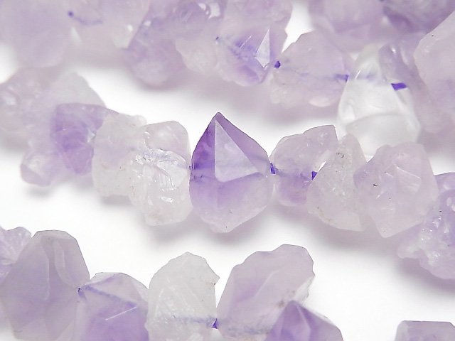 アメジスト（紫水晶） ポイント ラフロックタンブル 1連｜天然石ビーズの卸問屋・通販ケンケンジェムズ