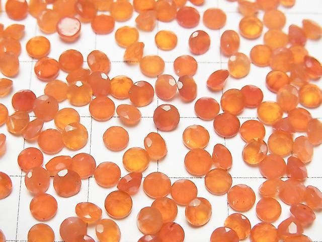 【動画】宝石質カーネリアンAAA ルース ラウンドファセットカット4×4mm 10粒 サムネイル3