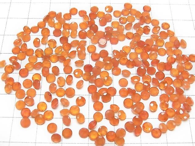 【動画】宝石質カーネリアンAAA ルース ラウンドファセットカット4×4mm 10粒 サムネイル4
