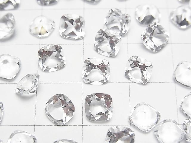 【動画】宝石質ホワイトトパーズAAA ルース スクエアファセットカット6×6mm 5粒 サムネイル2