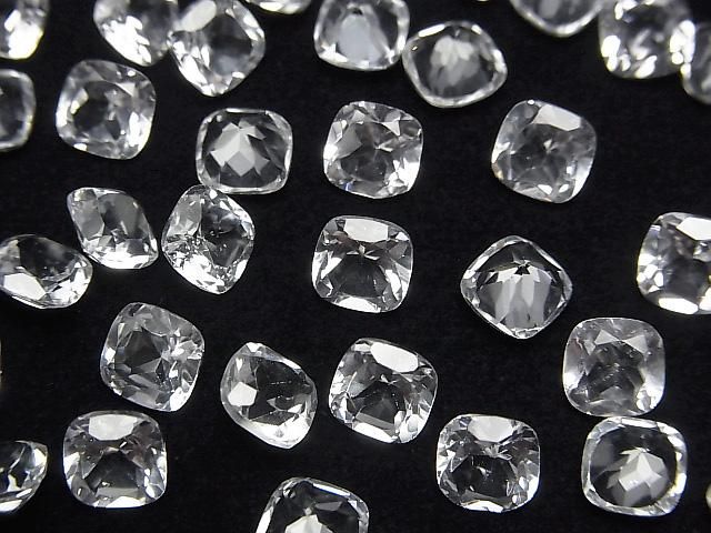 【動画】宝石質ホワイトトパーズAAA ルース スクエアファセットカット6×6mm 5粒 サムネイル3
