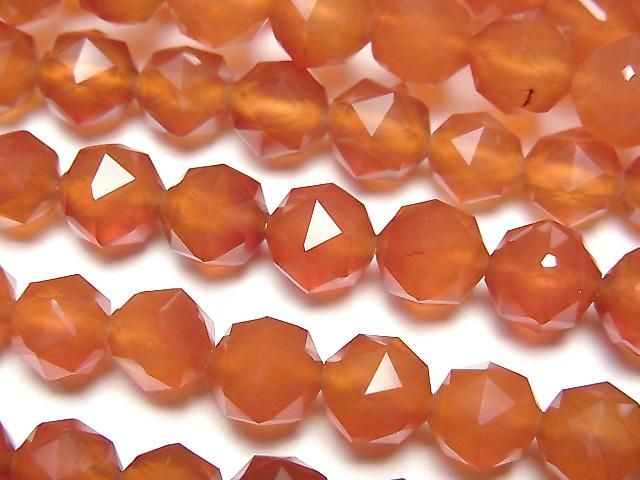 【動画】カーネリアンAAA スターラウンドカット8mm 1連(約36cm)の画像