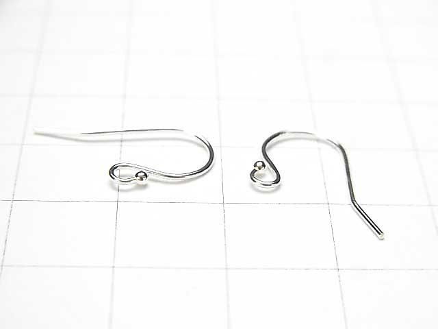Silver925 ピアスフック20×12mm 丸玉付き 2ペア サムネイル3