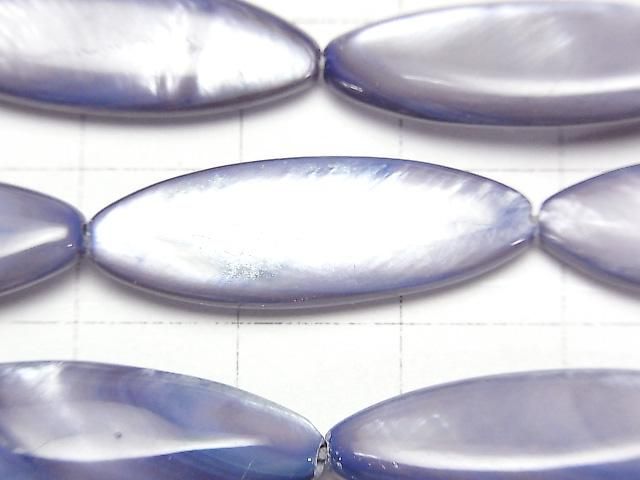 【動画】パープルカラーシェル 縦長マーキス30×10×4mm 1連(約34cm) サムネイル2
