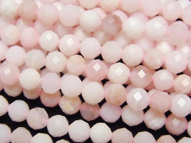 【動画】【素晴らしい輝き】ピンクオパールAA++ ラウンドカット5mm 1連(約37cm)の画像