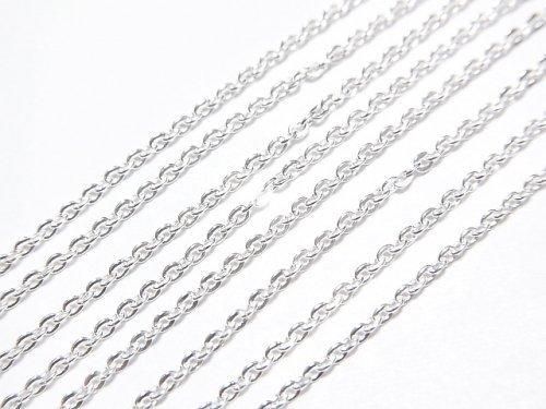 Silver925 平小豆(あずき)チェーン 1.2mm 純銀仕上げ 【40cm】【45cm】【50cm】【60cm】 ネックレス 1本の画像