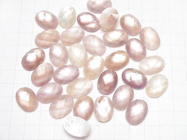 【動画】ピンクシェル×クリスタルAAA’ オーバル カボションカット18×13mm 2個 サムネイル4