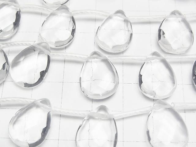 【動画】クリスタルAAA ペアシェイプ ブリオレットカット18×13mm 1/4連〜1連(約36cm) サムネイル2