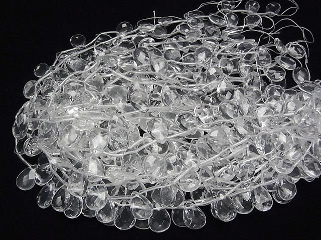 【動画】クリスタルAAA ペアシェイプ ブリオレットカット18×13mm 1/4連〜1連(約36cm) サムネイル4