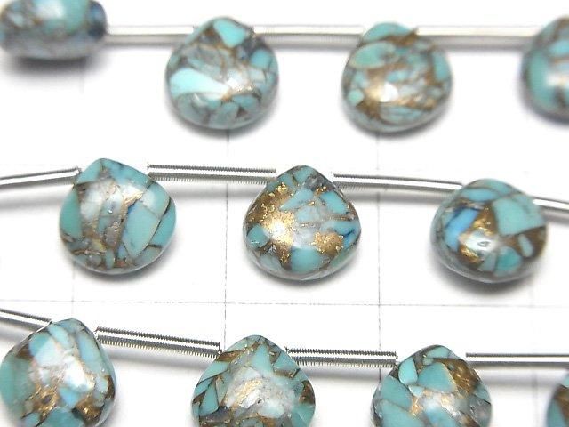 【動画】ブルーコッパーターコイズAAA マロン(プレーン)8×8mm 半連/1連(8粒) サムネイル2
