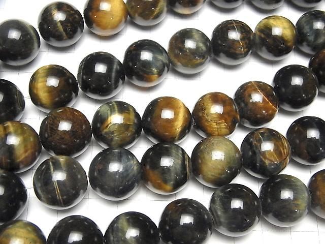 【動画】ミックスタイガーアイAAA- ラウンド18mm 半連/1連(約37cm) サムネイル3