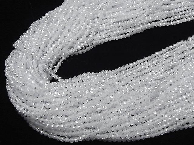 【素晴らしい輝き】ホワイトカラーキュービックジルコニアAAA ラウンドカット3mm 1連(約35cm) サムネイル4