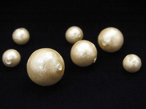 日本製コットンパール キスカ 片穴ラウンド16mm 2粒の画像