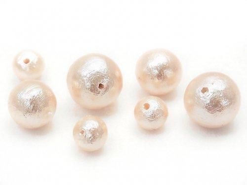 日本製コットンパール ピンク ラウンド12mm 10粒の画像