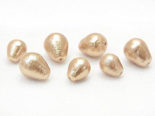 日本製コットンパール ベージュ ドロップ10×8mm 10粒の画像