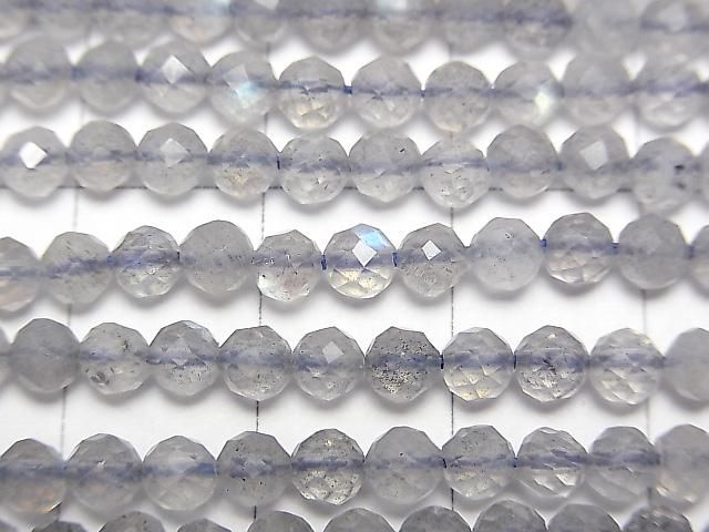 【動画】【素晴らしい輝き】宝石質ラブラドライトAAA- ラウンドカット4mm 1連(約36cm) サムネイル2