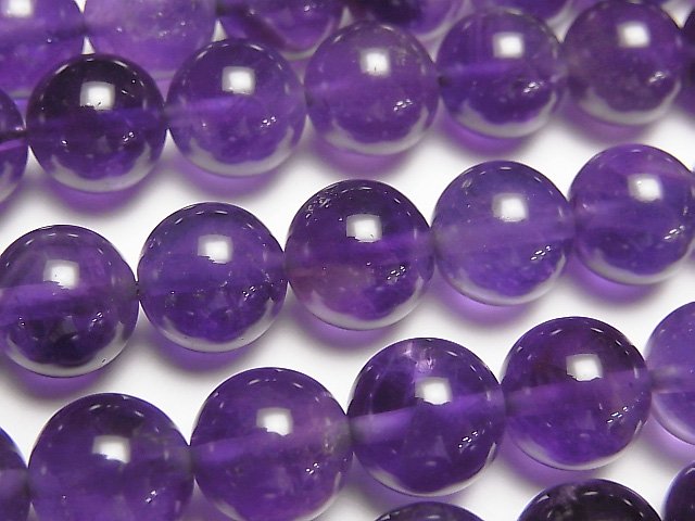 アメジスト（紫水晶） ラウンド10mm 1連｜天然石ビーズの卸問屋・通販