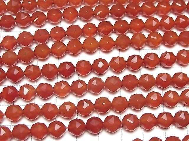 【素晴らしい輝き】レッドアゲートAAA スターラウンドカット8mm 1連(約37cm) サムネイル3