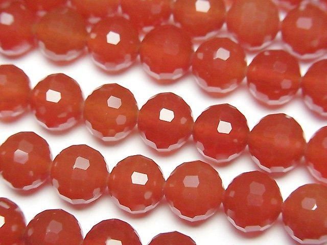 【動画】【素晴らしい輝き】レッドアゲートAAA 128面ラウンドカット8mm 1連(約37cm)の画像