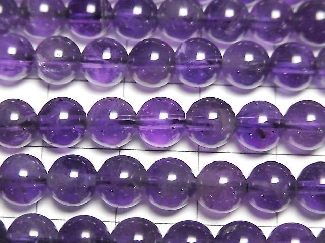 【動画】アメジストAA+ ラウンド6mm 1連(約36cm) サムネイル2