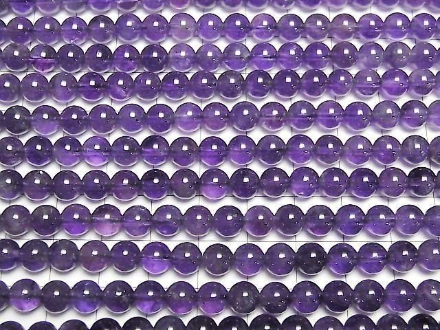 【動画】アメジストAA+ ラウンド6mm 1連(約36cm) サムネイル3