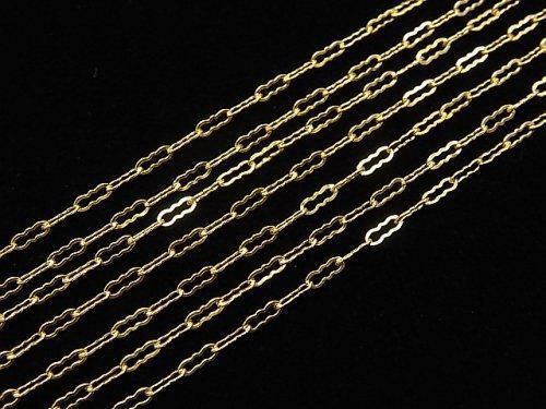 14KGF ウェーブチェーン 4.0×1.4mm 10センチの画像