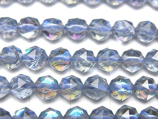 【動画】【素晴らしい輝き】グレイッシュブルールナフラッシュ スターラウンドカット6mm 1連(約36cm) サムネイル2