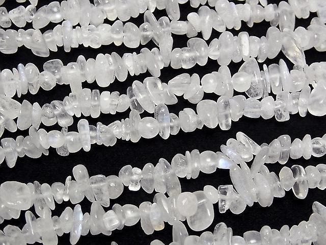 【動画】ロイヤルブルームーンストーンAA++ チップ(ミニタンブル) 1連(約38cm) サムネイル3