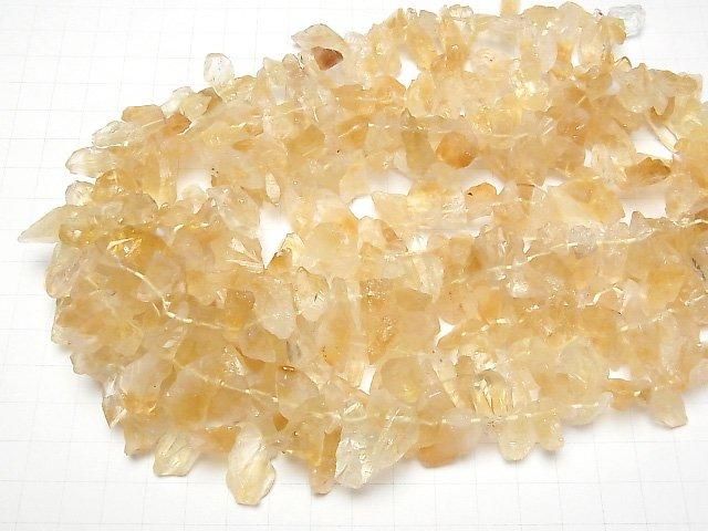 【動画】シトリンAAA- ラフロックタンブル クレオ穴 半連/1連(約38cm) サムネイル4
