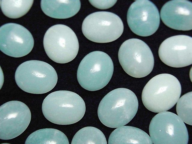アマゾナイトAA++ オーバル カボション10×8mm 5個の画像