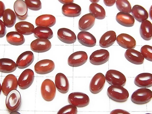 【動画】レッドアゲートAAA オーバル カボション6×4mm 10個 サムネイル2